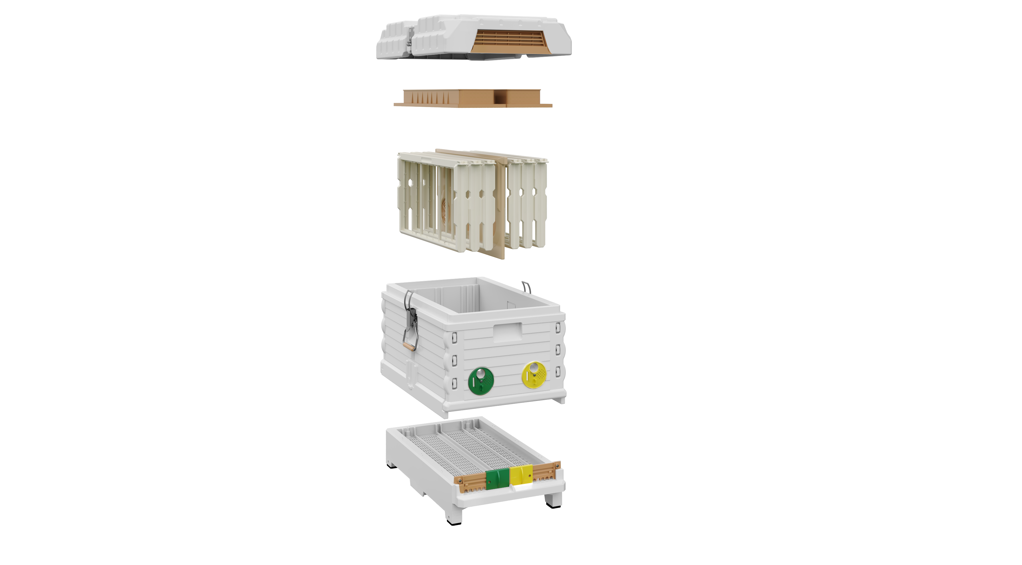 7 Frame NUC White Bee Hive Set